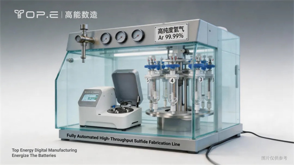 重构硫化物制备范式，高能数造推出全自动硫化物固态电池高通量制粉线